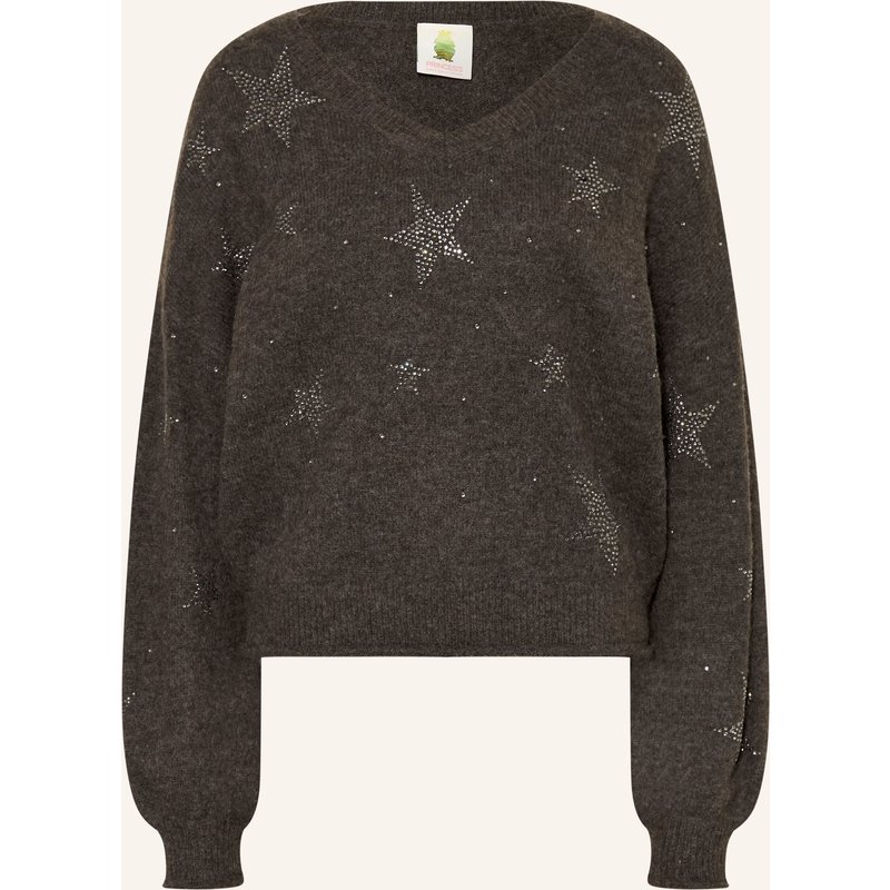 Princess Goes Hollywood Pullover Mit Schmucksteinen braun