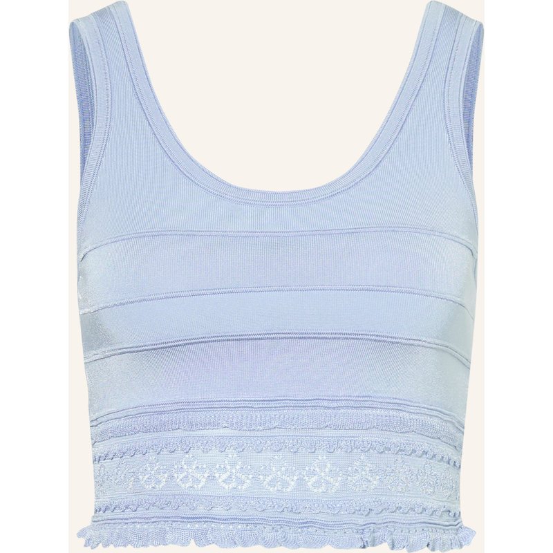 Sandro Stricktop Mit Rüschen blau