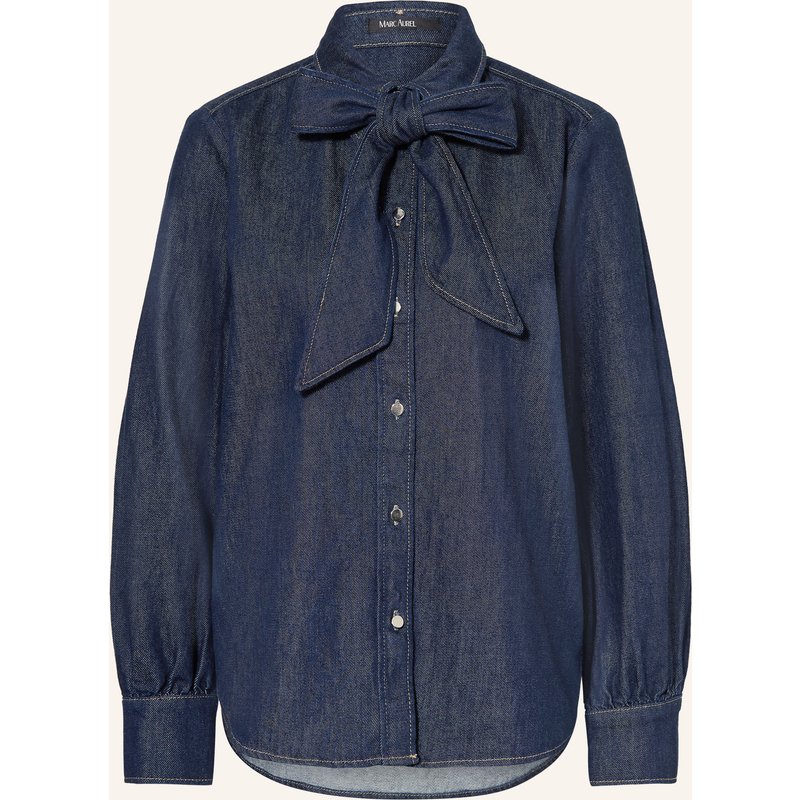 Marc Aurel Jeansbluse Mit Abnehmbarer Schluppe blau