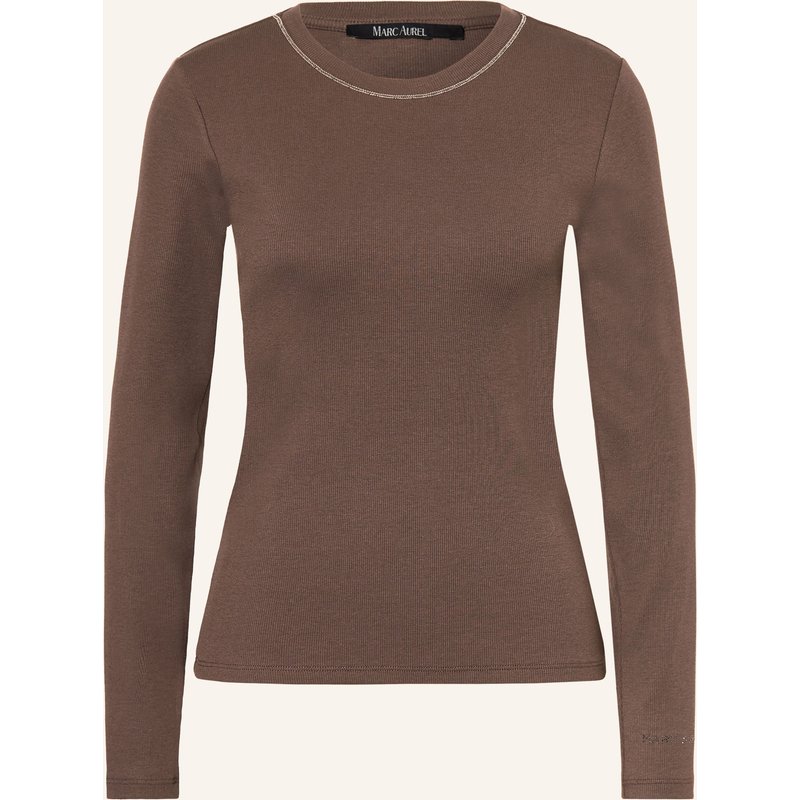Marc Aurel Longsleeve Mit Schmucksteinen braun