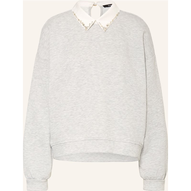 Marc Aurel Sweatshirt Mit Schmucksteinen grau