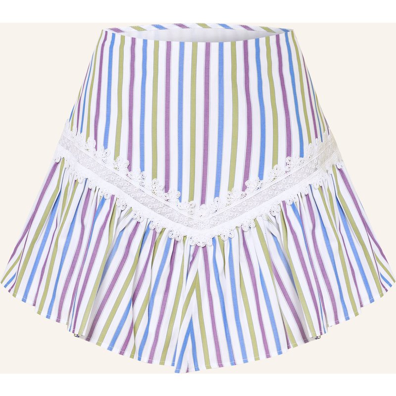 Claudie Pierlot Rock Mit Spitze Und Rüschen weiss