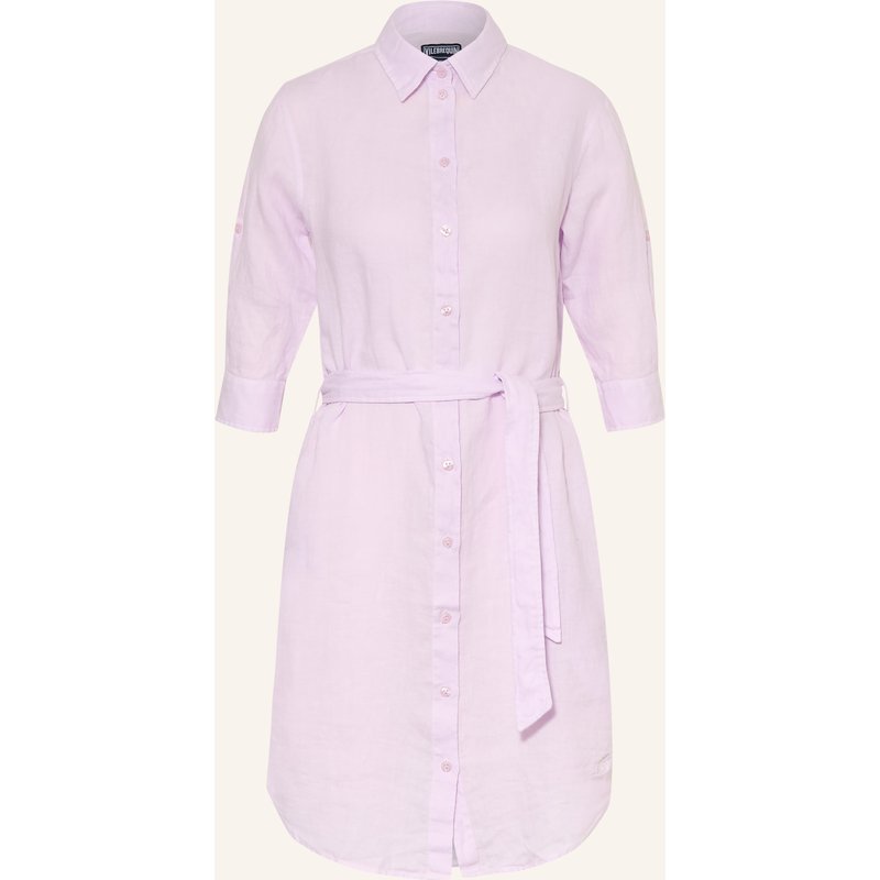 Vilebrequin Srandkleid Lin Aus Leinen Mit 3/4-Arm lila