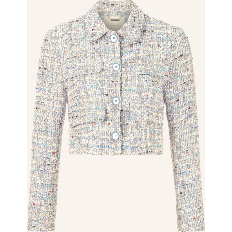Rich & Royal Tweed-Jacke Mit Pailletten blau