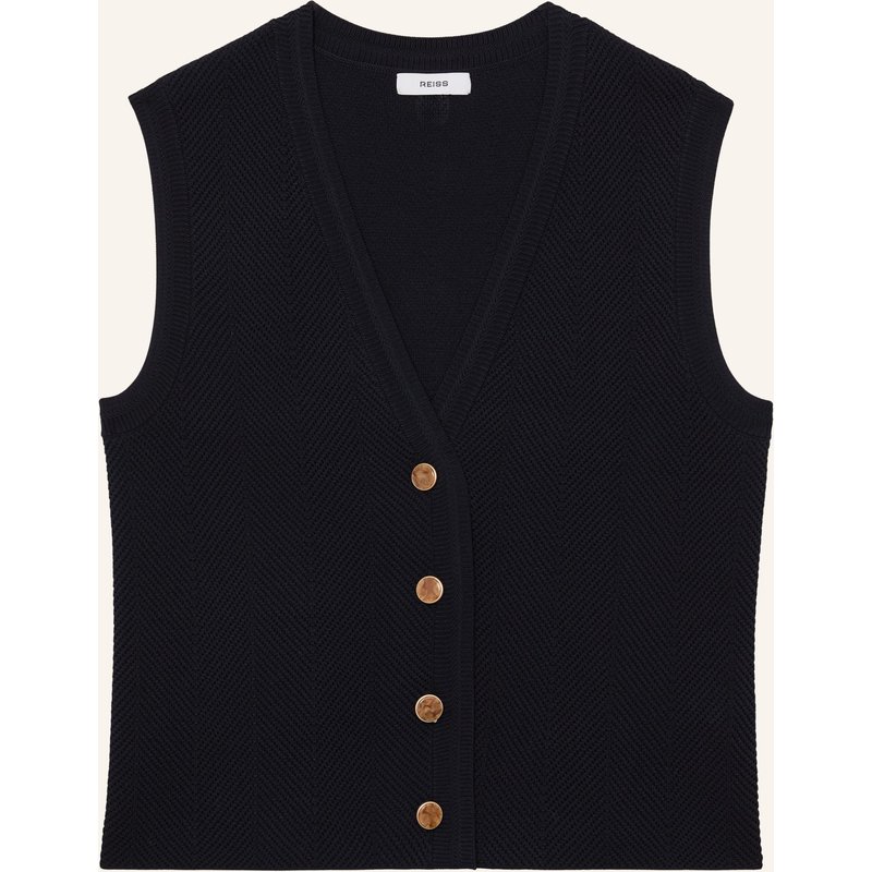 Reiss Strickweste Ria blau