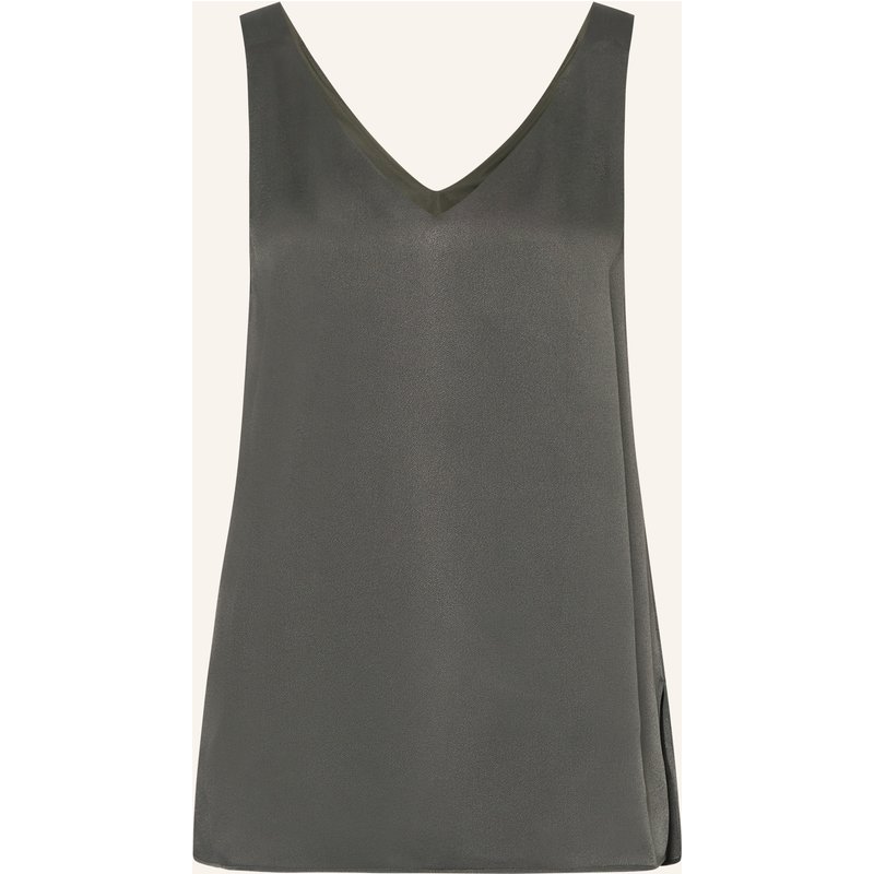 Someday Blusentop Zovi Aus Satin gruen