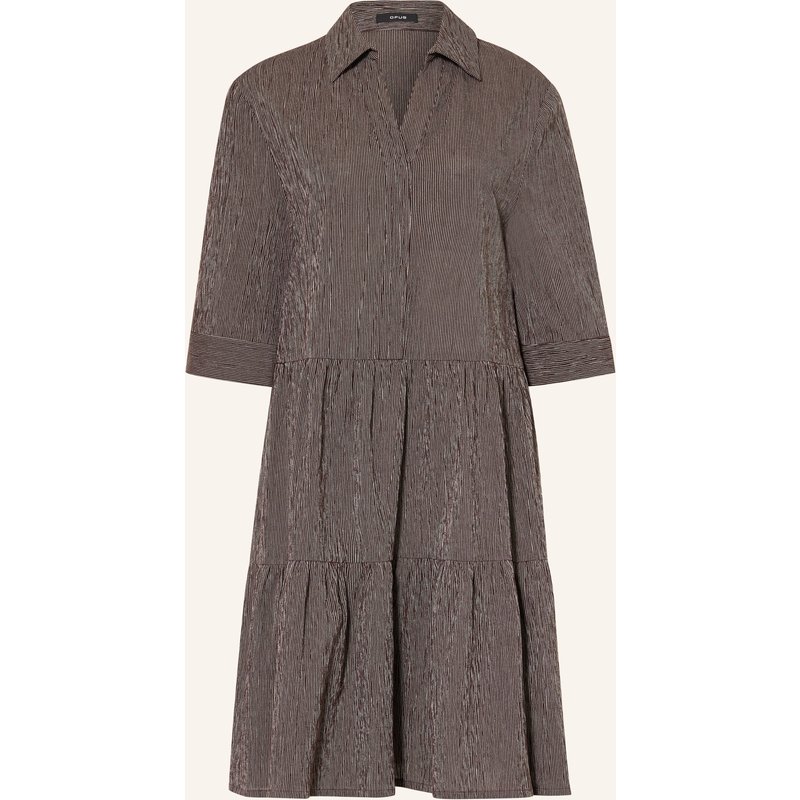 Opus Hemdblusenkleid Wotilli Mit 3/4-Arm braun