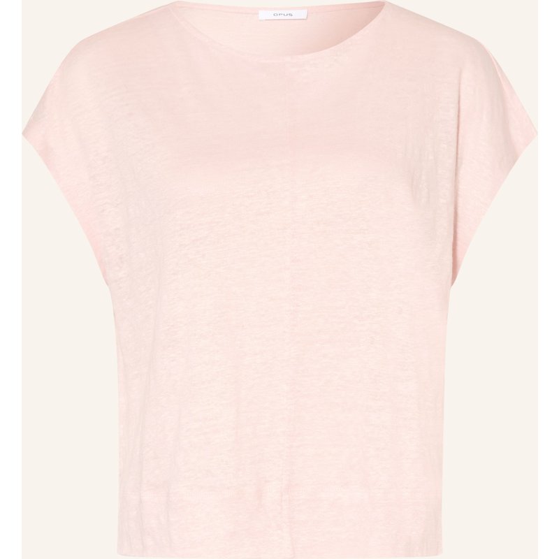 Opus T-Shirt Sutol Aus Leinen rosa