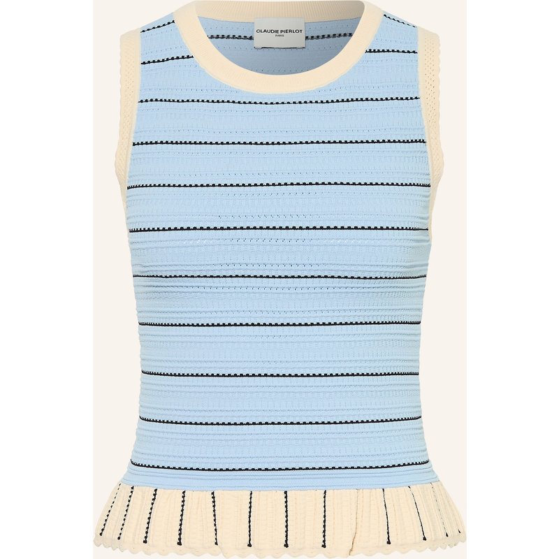 Claudie Pierlot Stricktop Mit Rüschen weiss