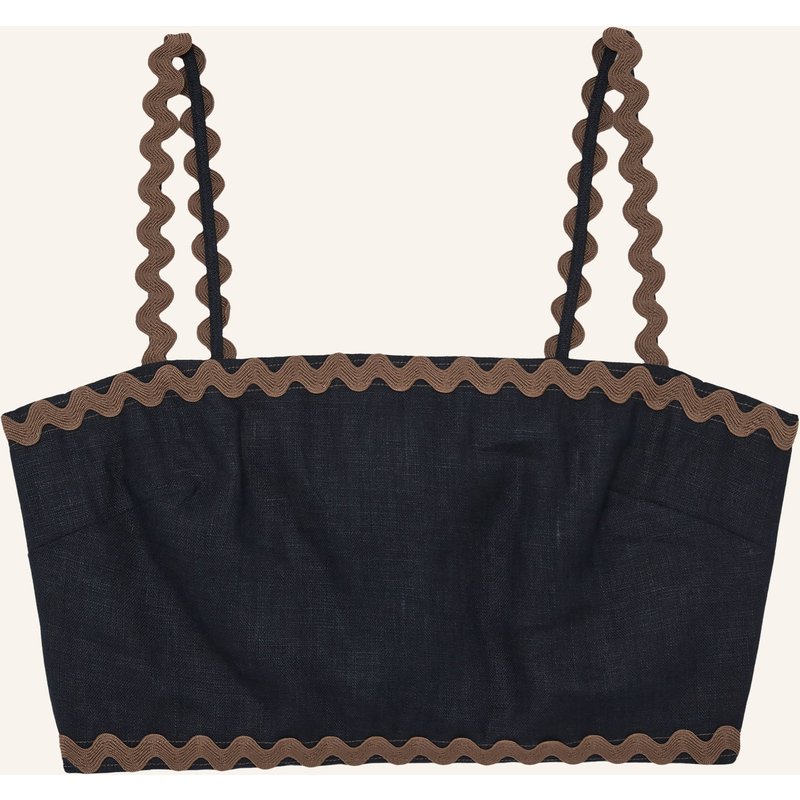 Reiss Cropped-Top Mila blau