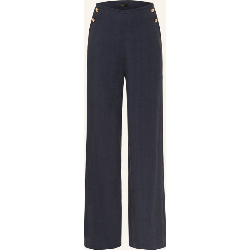 Maje Hose Mit Leinen blau