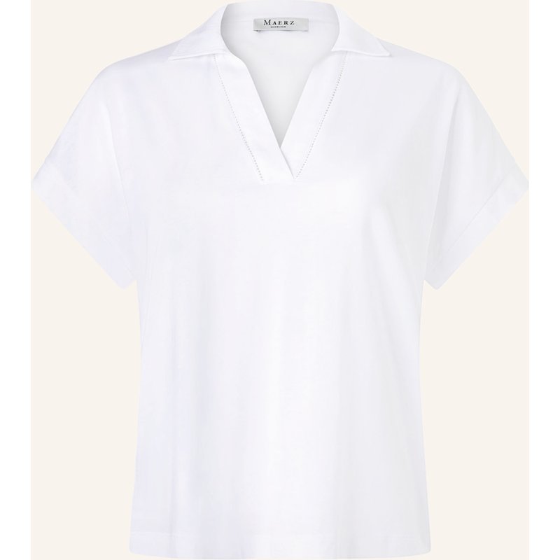 Maerz Muenchen Jersey-Poloshirt weiss