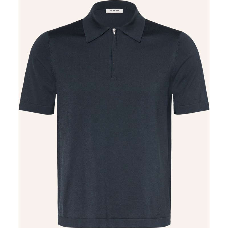 Sandro Strick-Poloshirt blau
