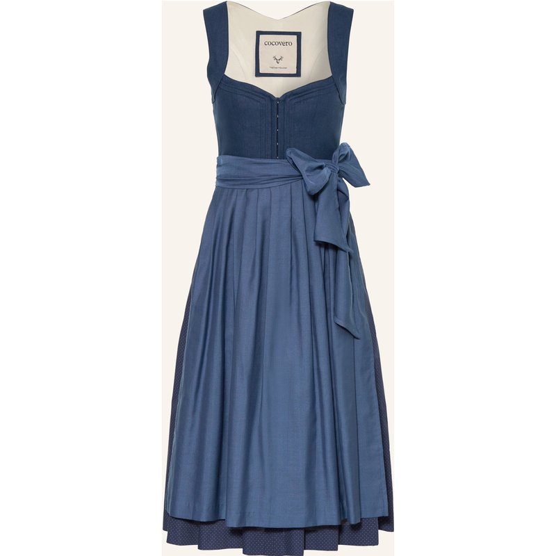 Cocovero Dirndl Nellie Mit Leinen blau