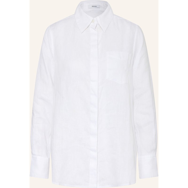 Reiss Hemdbluse Belle Aus Leinen weiss