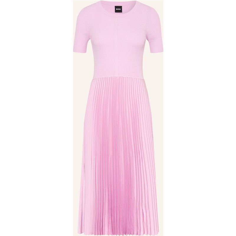 Boss Kleid Fadridi Im Materialmix Mit Plissees rosa