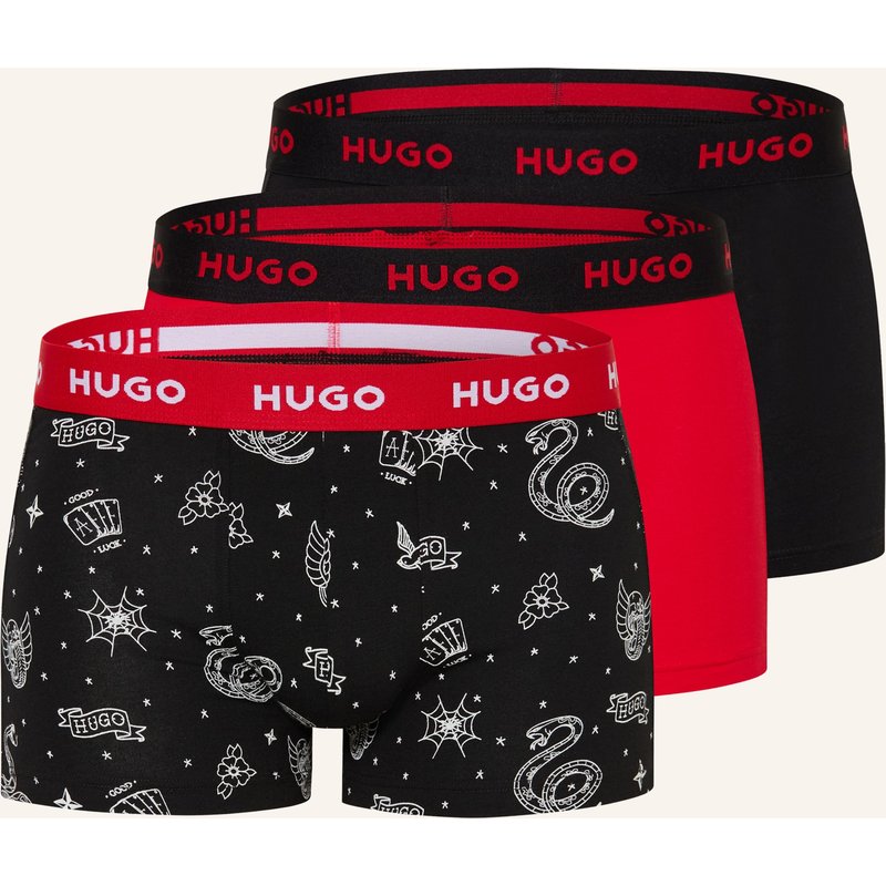 Hugo 3er-Pack Boxershorts rot