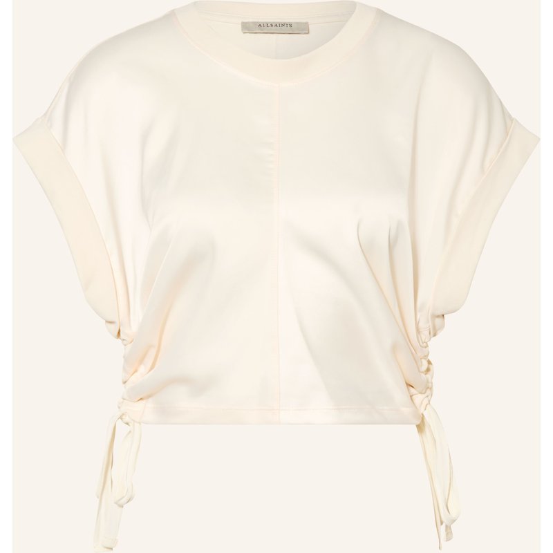 Allsaints T-Shirt Mira Im Materialmix weiss