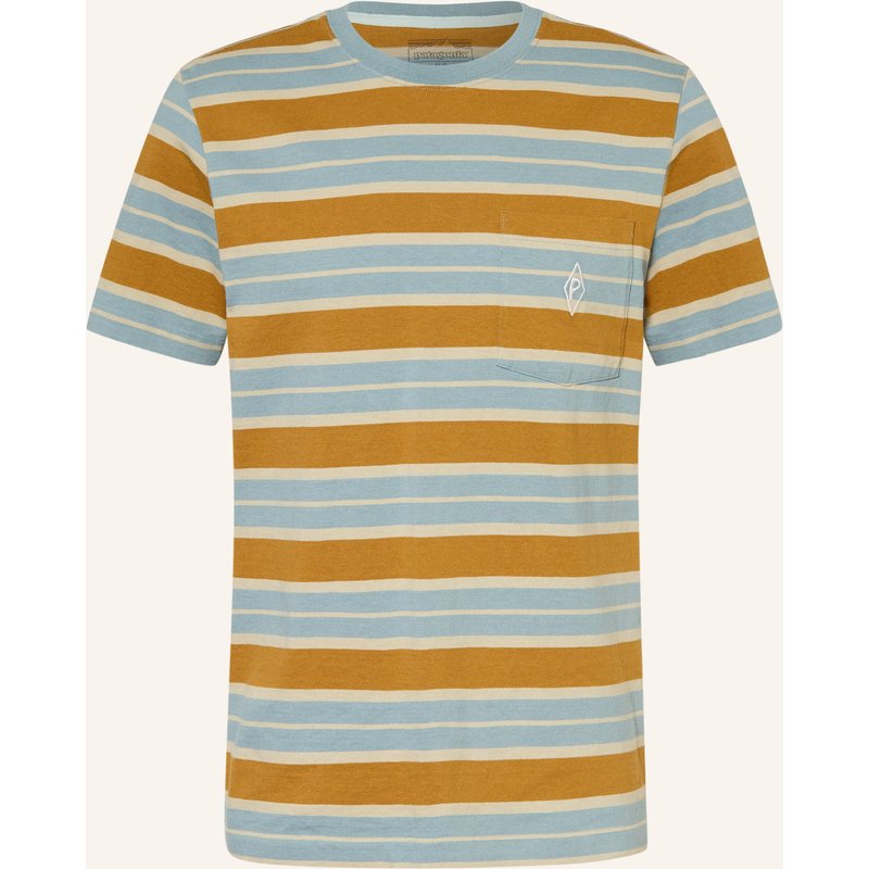 Patagonia T-Shirt Midweight Water Pocket Mark blau