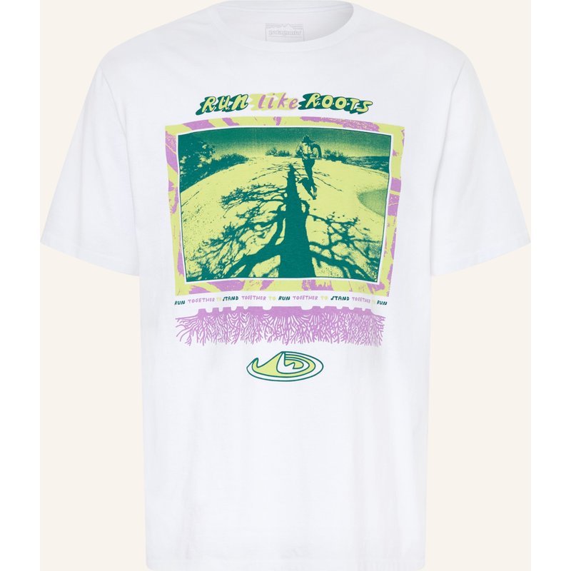 Patagonia T-Shirt Run Like Roots Responsibili-Tee weiss