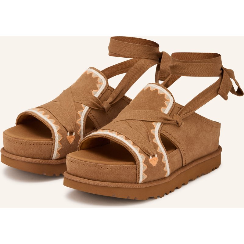 Ugg Plateau-Sandalen Goldenstar braun