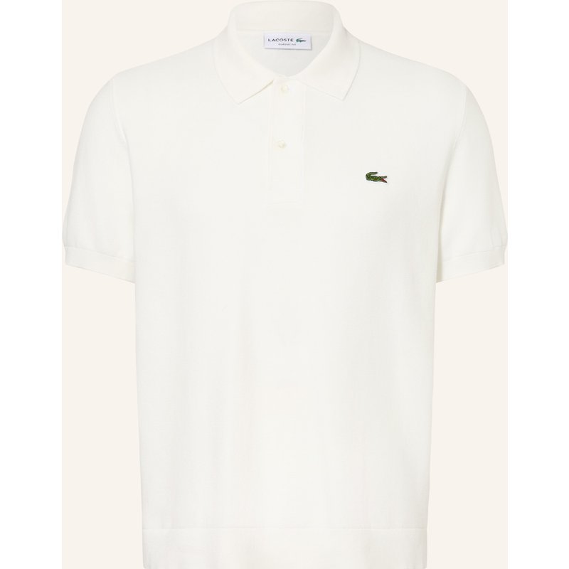 Lacoste Strick-Poloshirt Classic Fit weiss