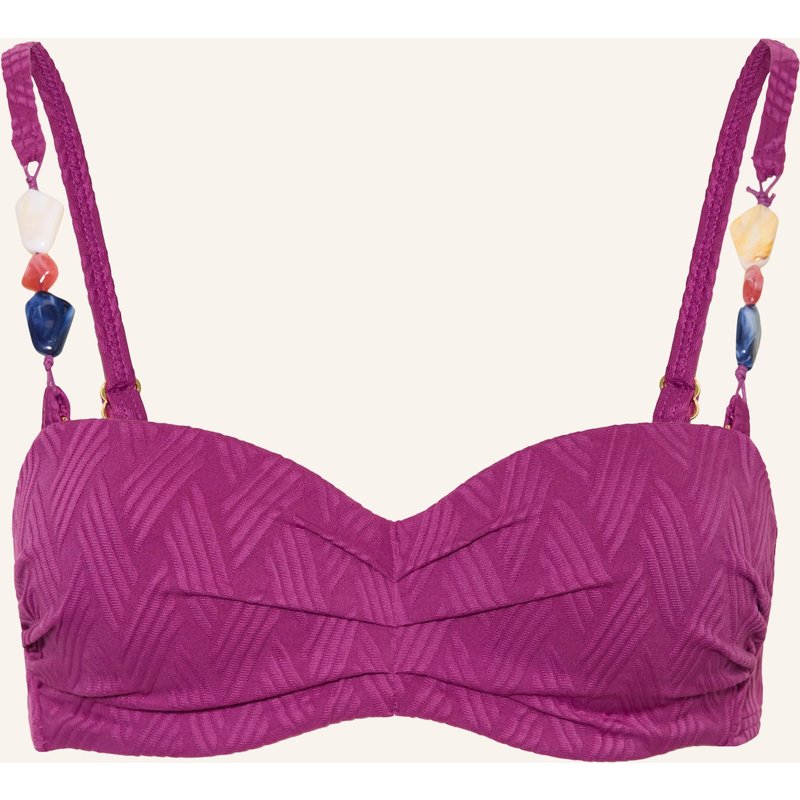Cyell Bügel-Bikini-Top Texture Voila Mit Schmuckperlen lila