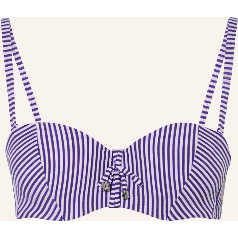 Cyell Bügel-Bikini-Top Seersucker blau