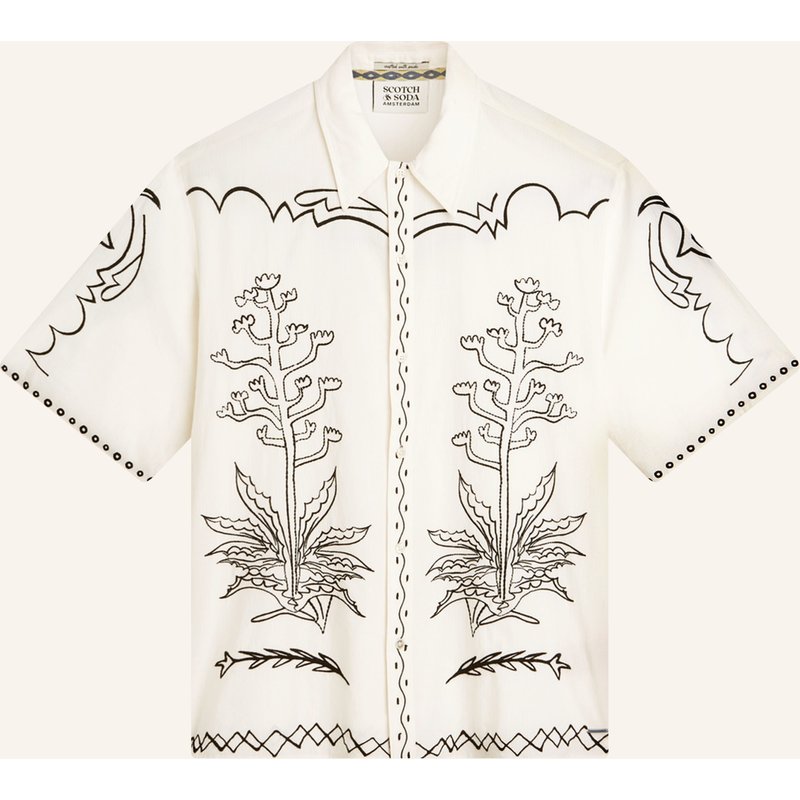 Scotch & Soda Kurzarm-Hemd Comfort Fit beige