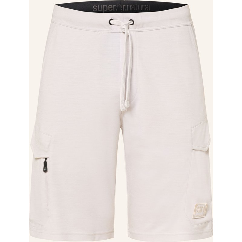 Super.Natural Sweatshorts Cargo Bio Mit Baumwolle weiss