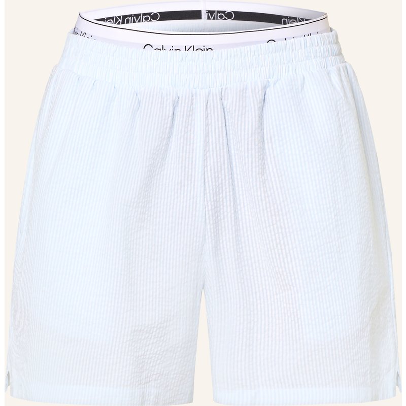 Calvin Klein Schlafhose Seersucker blau