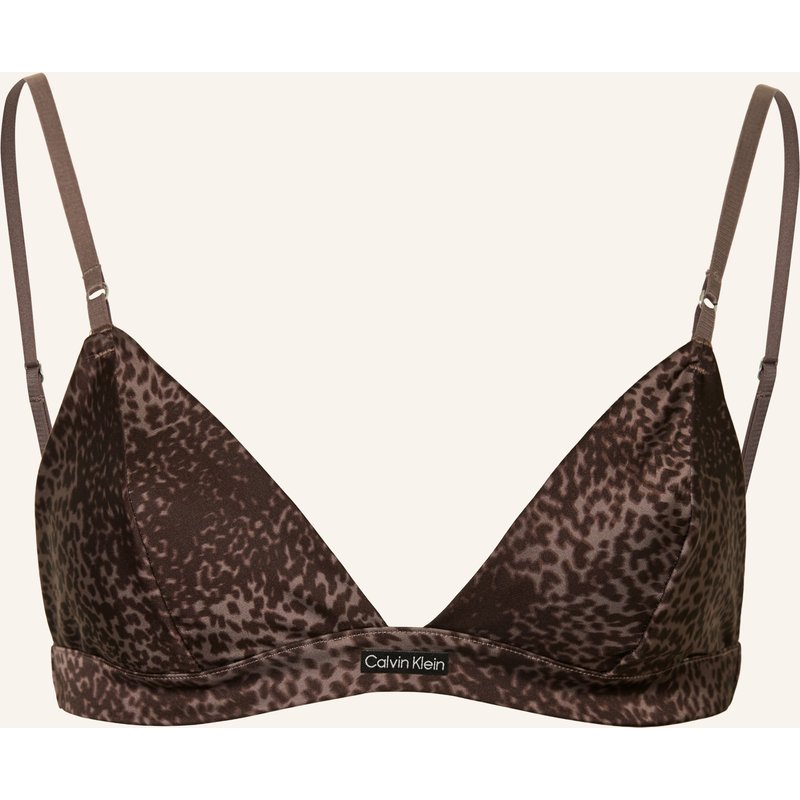 Calvin Klein Triangel-Bh Signature Satin Aus Satin braun