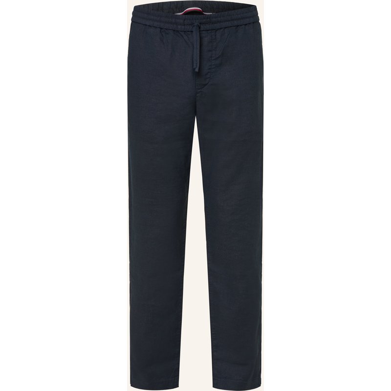 Tommy Hilfiger Leinenhose Harlem Regular Tapered Fit blau