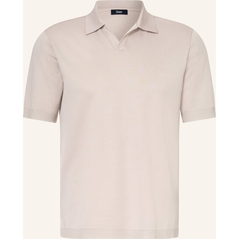 Herno Strick-Poloshirt beige