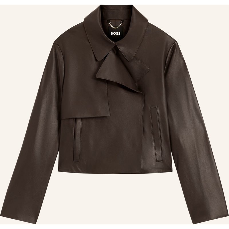 Boss Lederjacke Sarcae braun