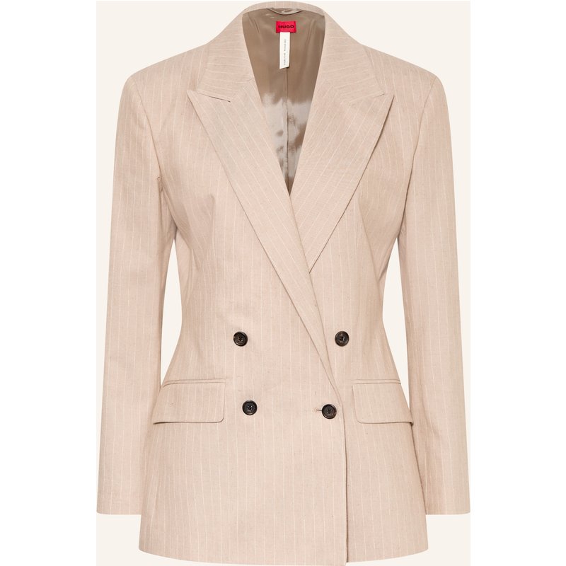 Hugo Blazer Azenia Mit Glitzergarn beige