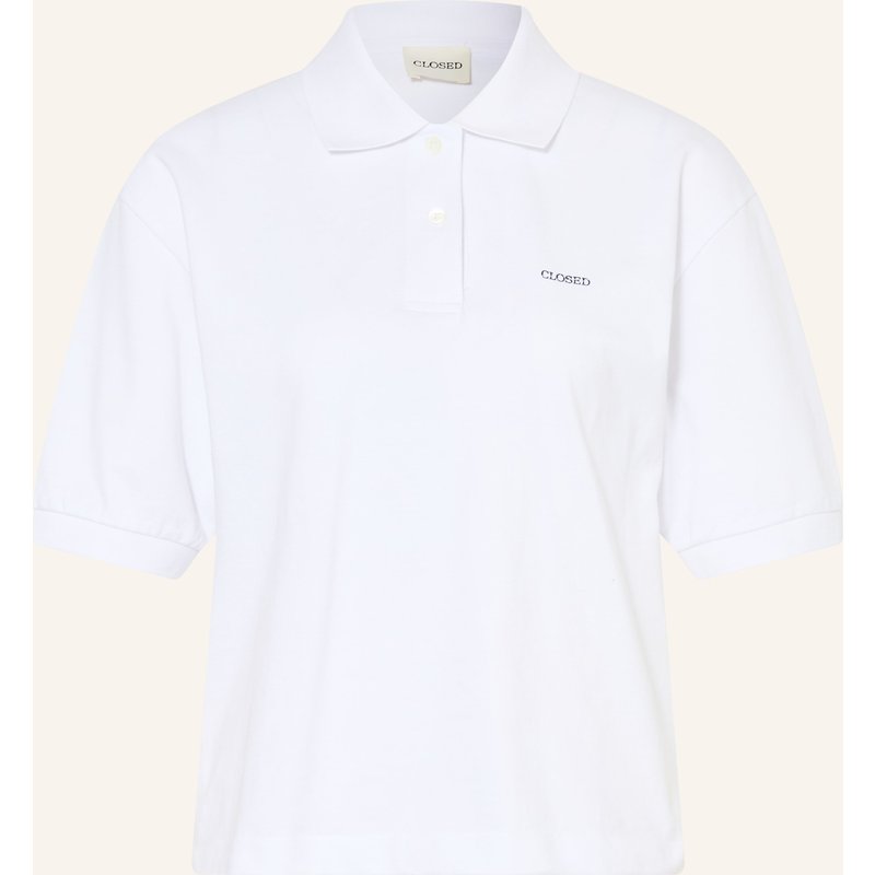 Closed Piqué-Poloshirt weiss