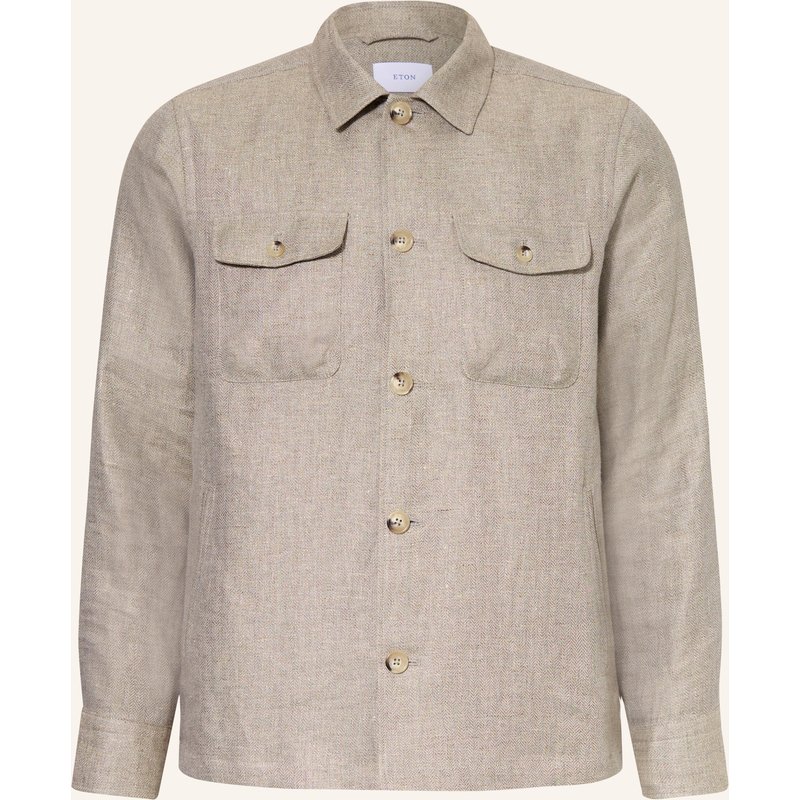 Eton Overjacket Mit Leinen beige