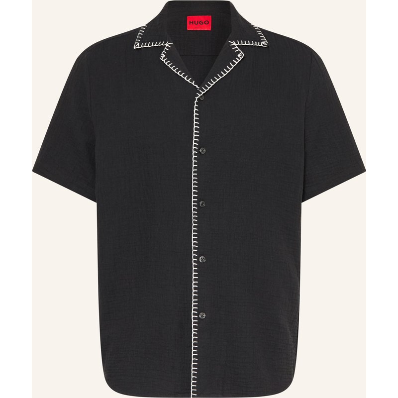 Hugo Resorthemd Ellino Straight Fit schwarz