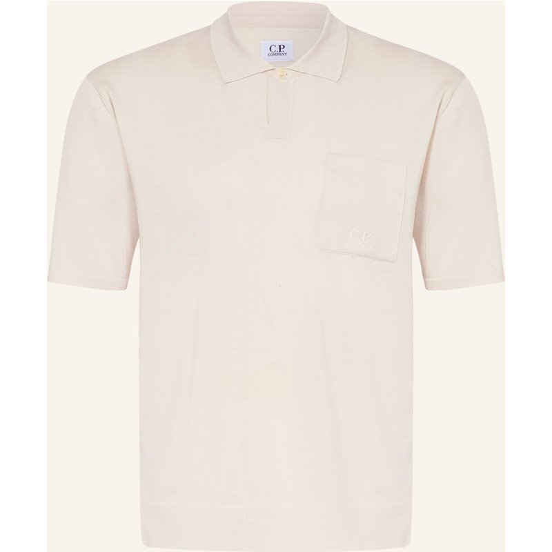 C.P. Company Strick-Poloshirt weiss