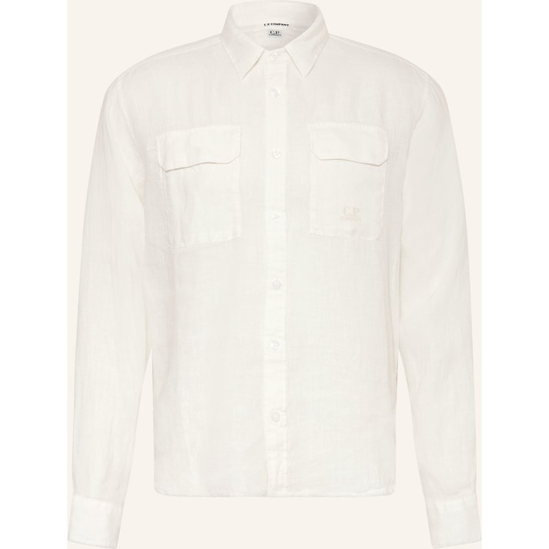 C.P. Company Leinenhemd Regular Fit weiss
