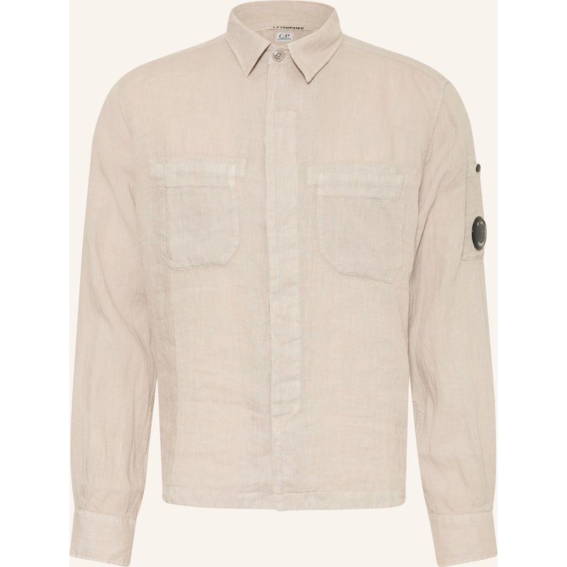 C.P. Company Leinenhemd Regular Fit grau