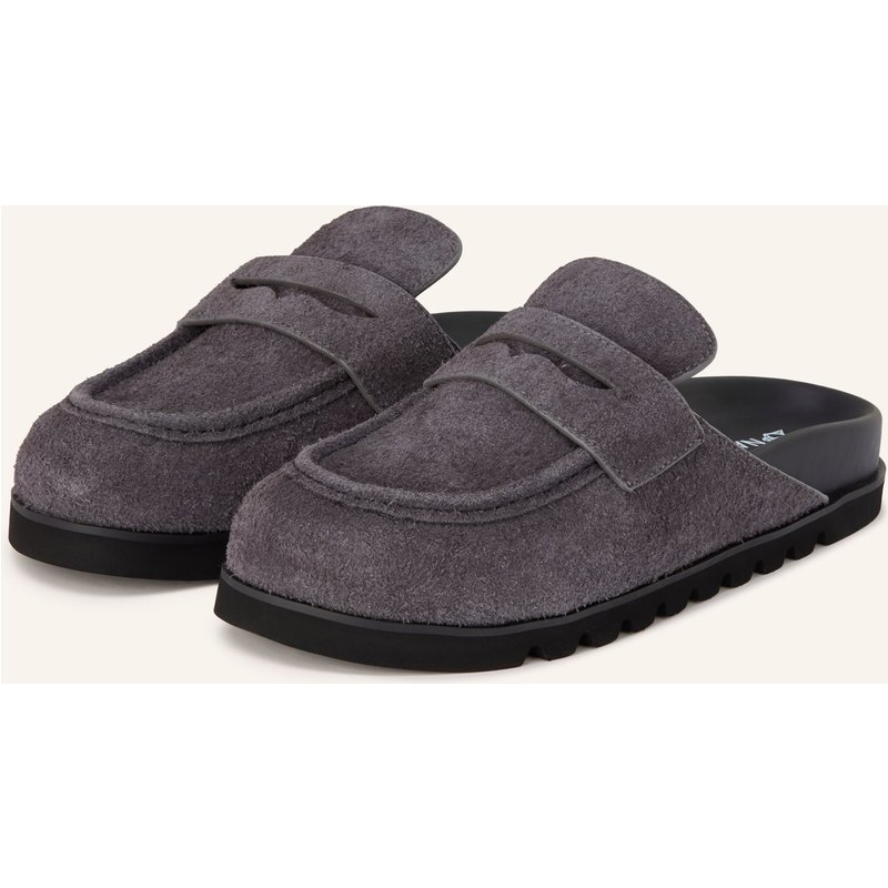Naked Wolfe Pantoletten Cord grau