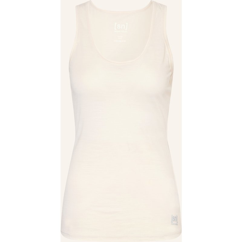 Super.Natural Tanktop Sierra 140 Mit Merinowolle weiss