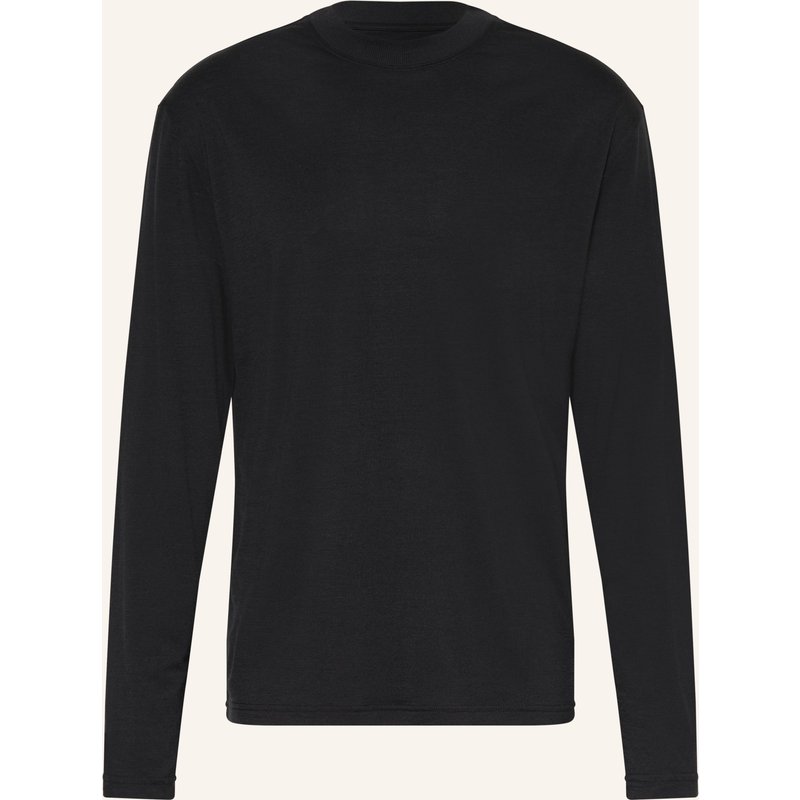 Super.Natural Longsleeve Casual Mit Merinowolle schwarz
