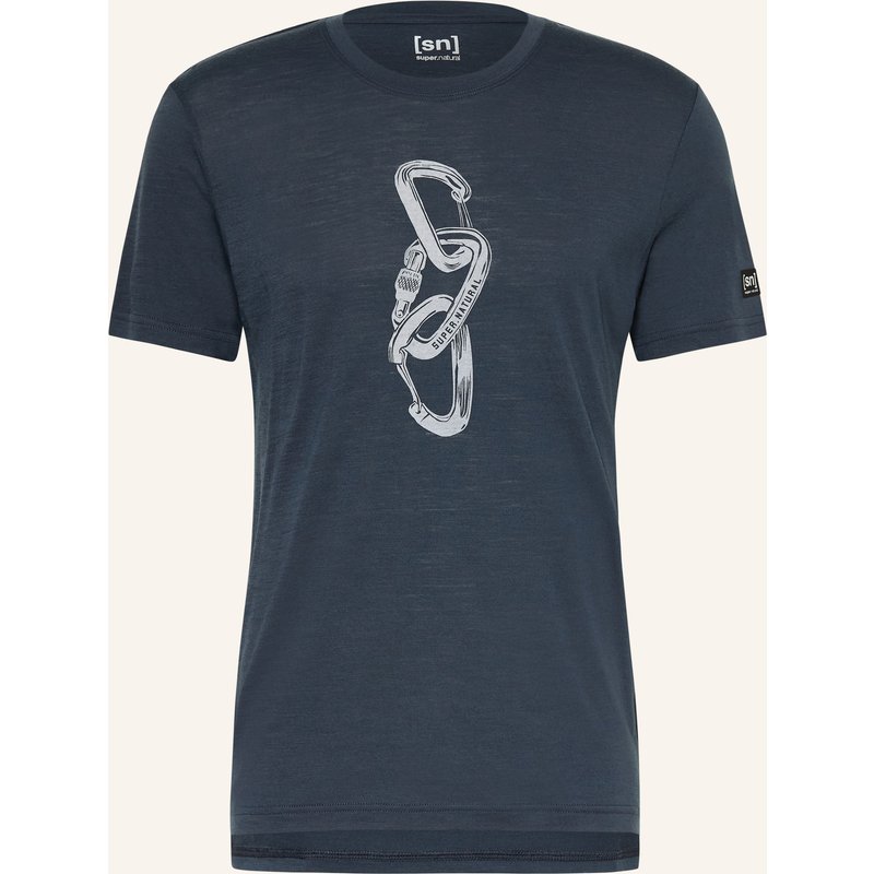 Super.Natural T-Shirt Carabineri Mit Merinowolle blau