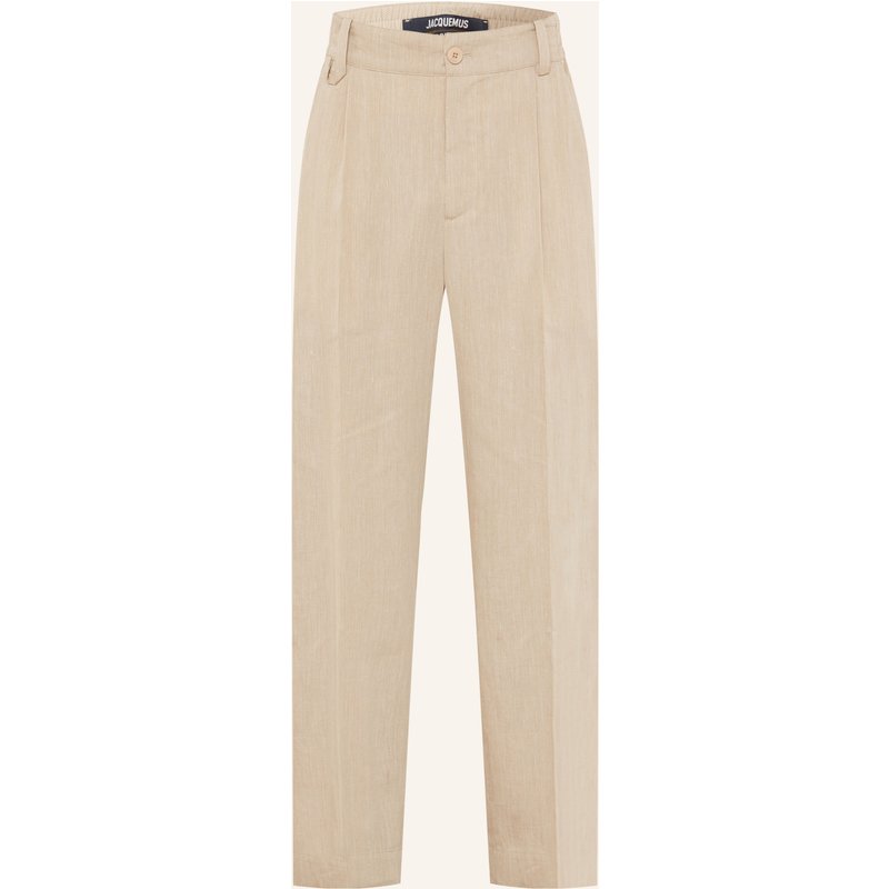 Jacquemus Hose Le Pantalon Croisiere Regular Fit Mit Leinen beige