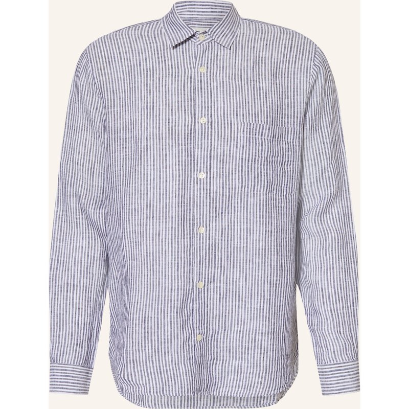 Frescobol Carioca Leinenhemd Telles Comfort Fit blau