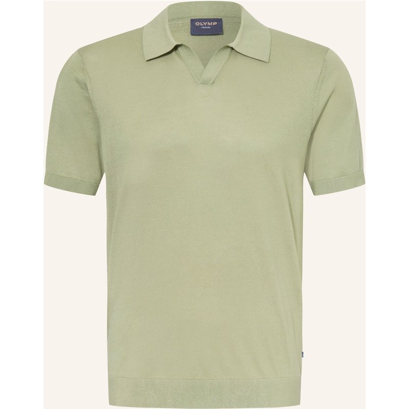 Olymp Strick-Poloshirt gruen