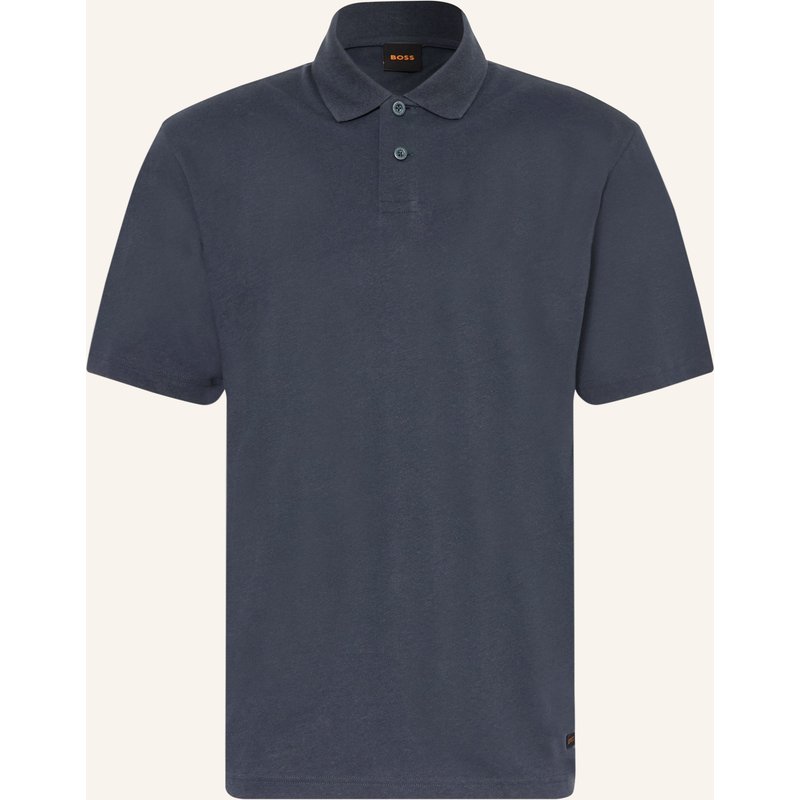 Boss Jersey-Poloshirt Tape blau